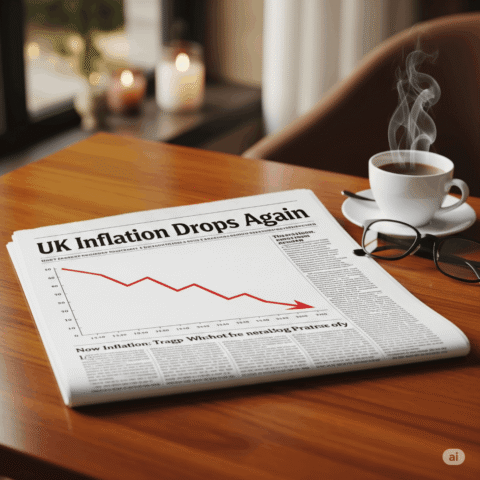 UK inflation drops again