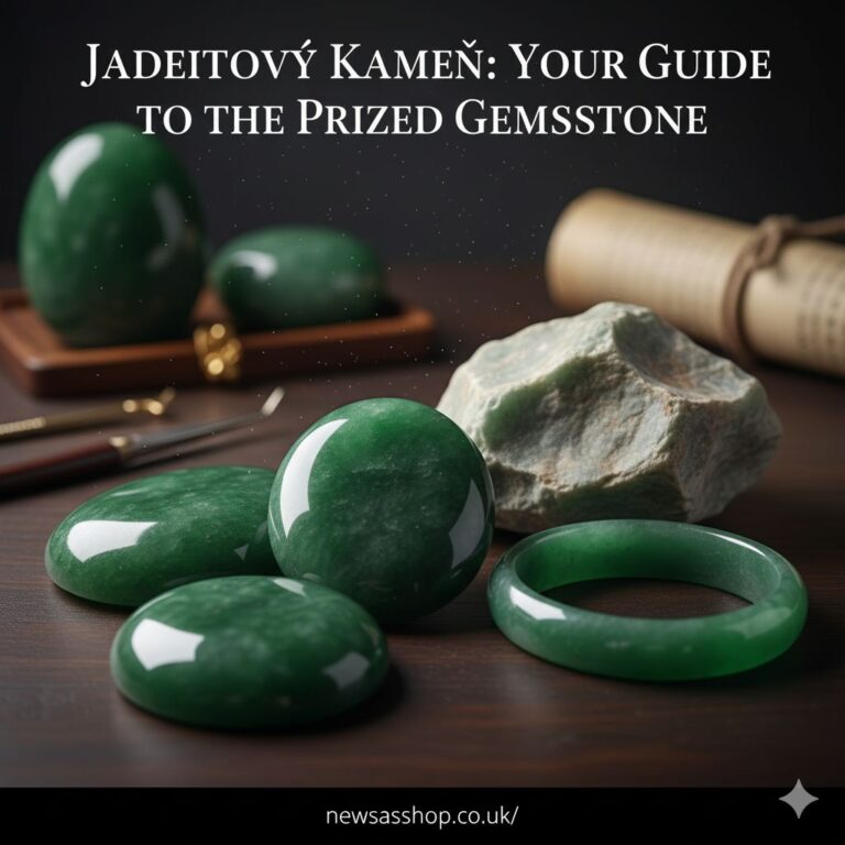 A stunning, polished Imperial green jadeitový kameň cabochon glowing under a soft light.