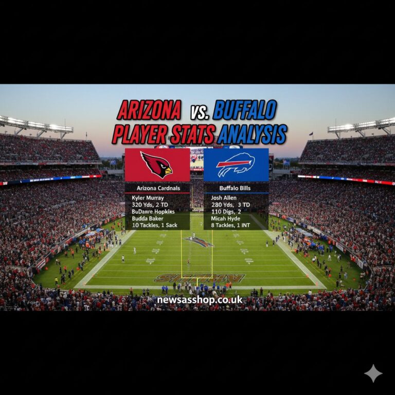 An action shot from the Arizona Cardinals vs Buffalo Bills game, with players from both teams visible on the field.