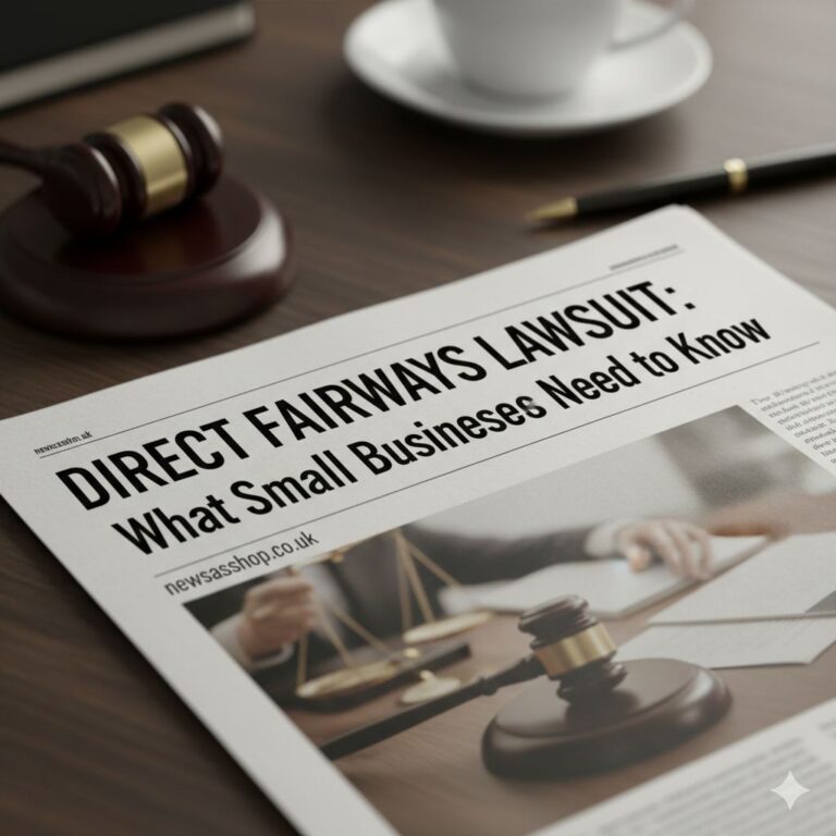 Direct Fairways Lawsuit: What Small Businesses Need to Know A collage of a golf course, a contract with fine print, and a gavel, symbolizing the legal dispute over golf advertising.