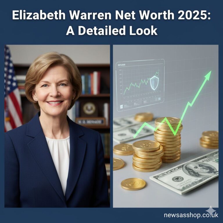 A professional portrait of Senator Elizabeth Warren speaking at a podium.