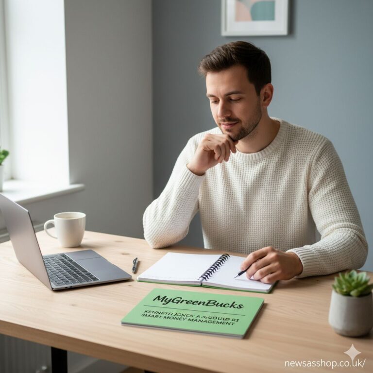 MyGreenBucks Kenneth Jones: A Guide to Smart Money Management A person reviews their finances using the mygreenbucks kenneth jones guide on their laptop.