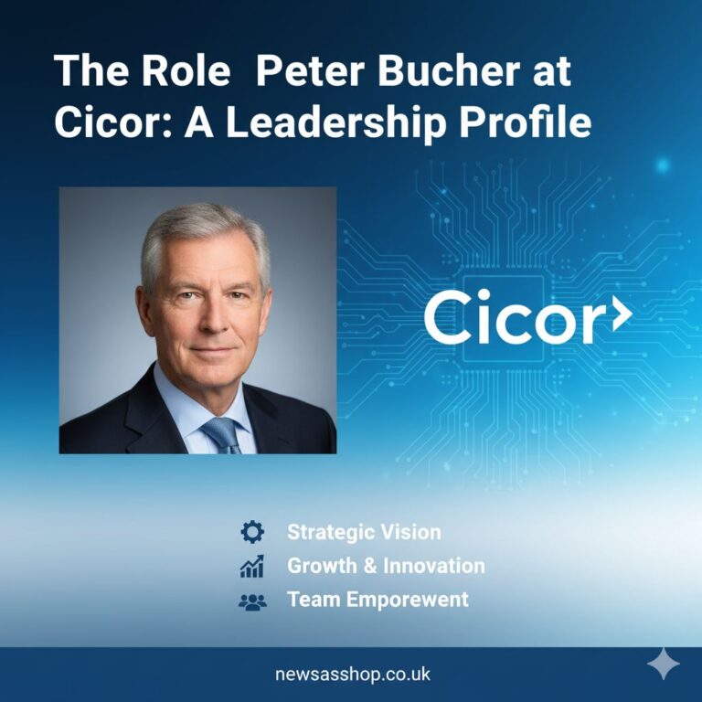 Professional headshot of Peter Bucher, CEO of Cicor, against a modern office background.