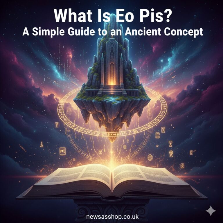 An illustration depicting ancient symbols and scripts, representing the historical linguistic concept of eo pis.