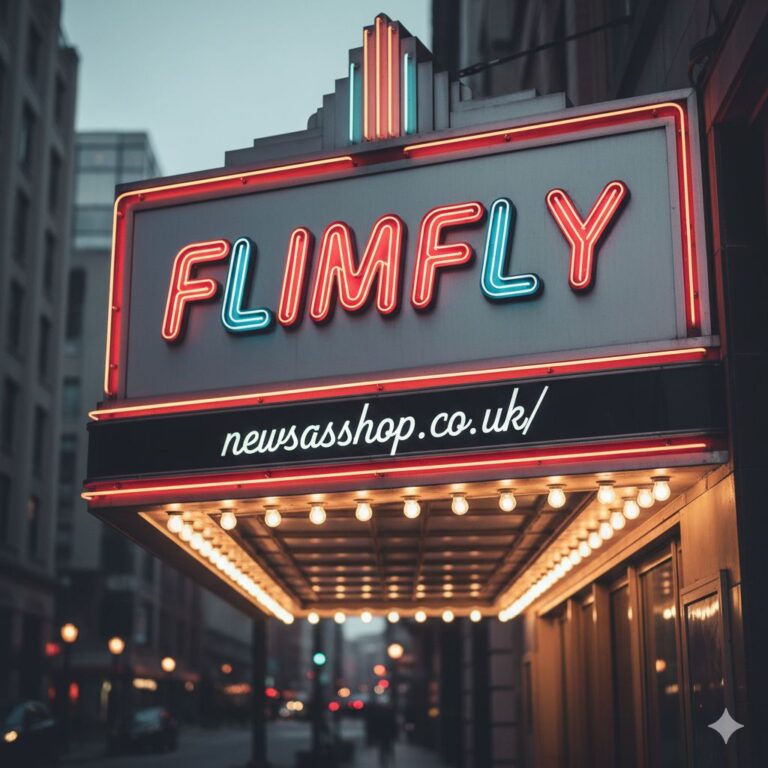 A colourful, abstract design with floating geometric shapes, representing the creative and technical meaning of flimfly.