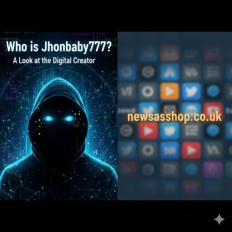 A stylised graphic with the username jhonbaby777 over a background of social media icons.